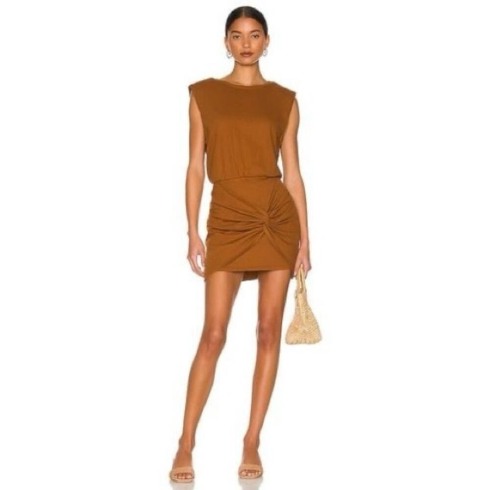 L*Space Amber Orange Brown Jesse Cotton Mini Dress Sz.M